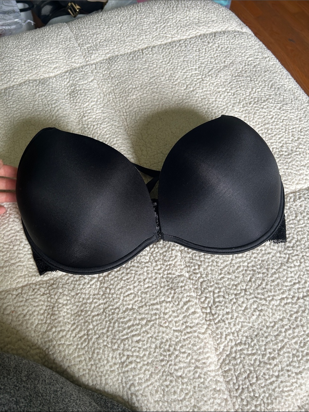 Frederick's of Hollywood Black Strapless Push-Up Bra
